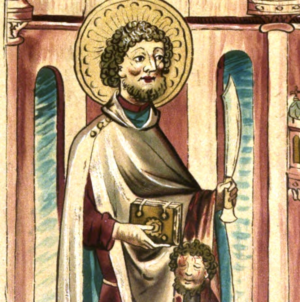 Ausschnitt des Heiligen Bartholomäus aus Titelblatt 
des liber censuum, 
1462-1590